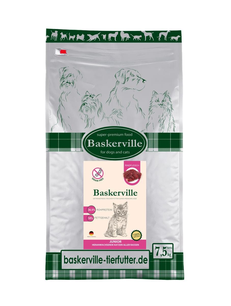 Сухий корм Baskerville Super Premium беззерновий з мʼясом для кошенят