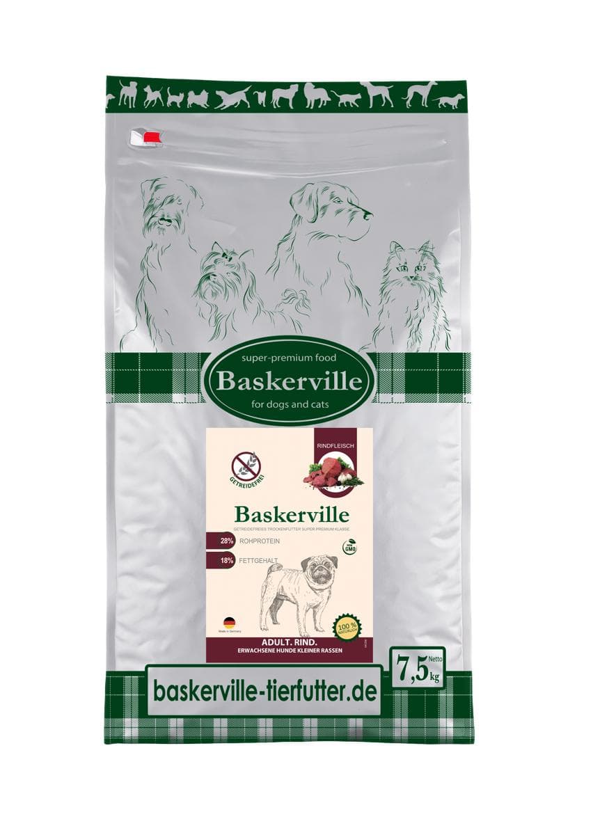 Сухий корм Baskerville Super Premium беззерновий з яловичиною та ягодами для собак дрібних порід