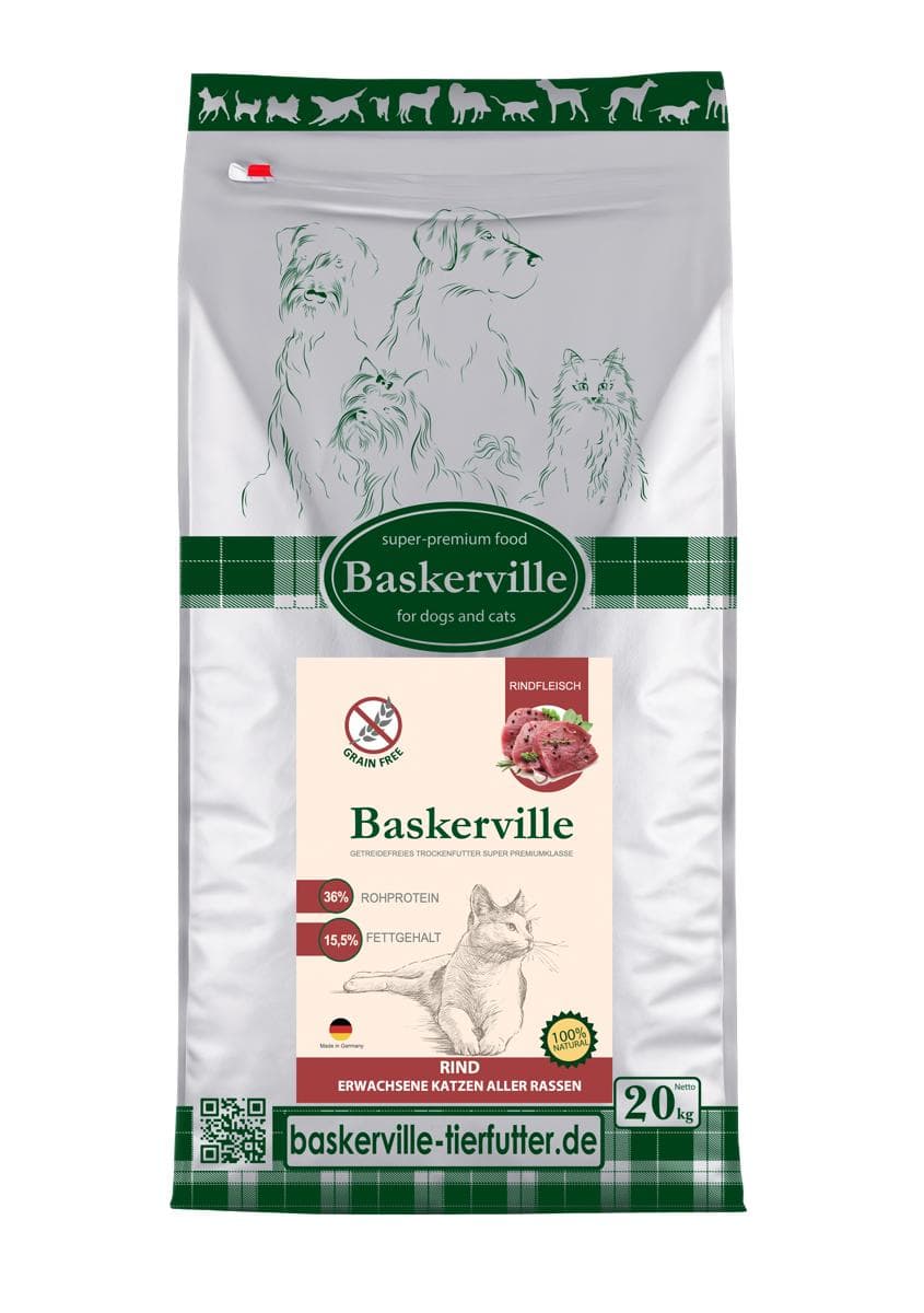 Сухий корм Baskerville Super Premium беззерновий з яловичиною для котів