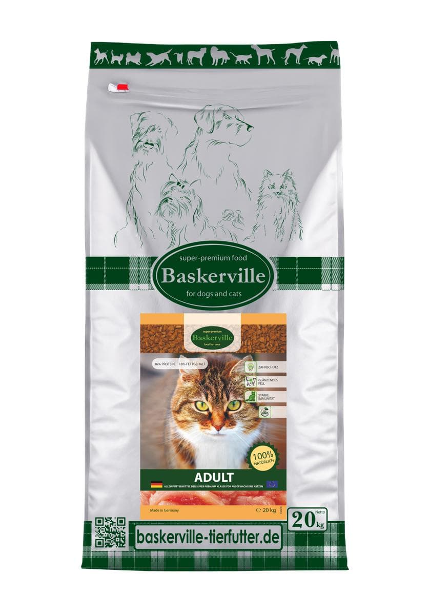 Сухий корм Baskerville Super Premium з птицею для дорослих котів