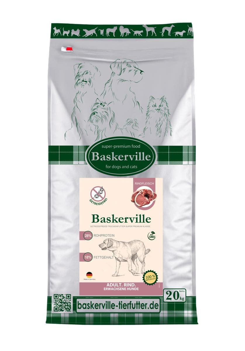 Сухий корм Baskerville Super Premium беззерновий з яловичиною для дорослих собак