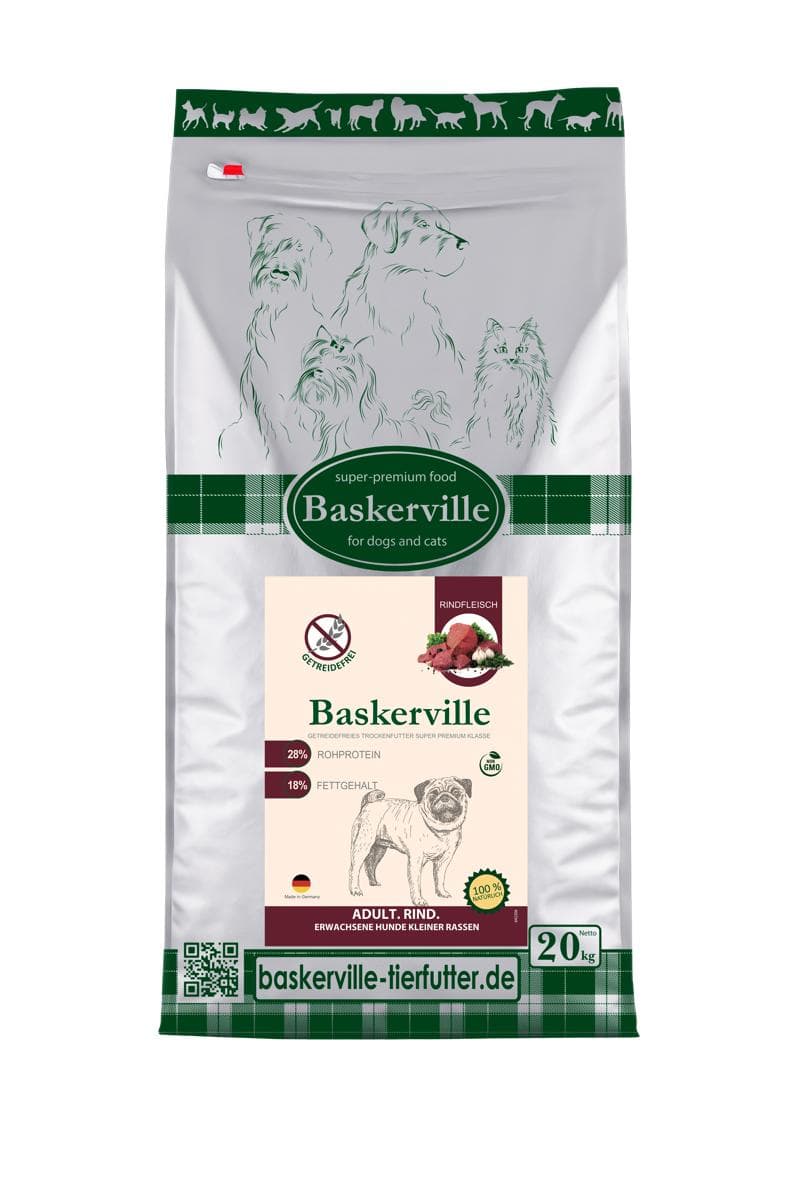 Сухий корм Baskerville Super Premium беззерновий з яловичиною та ягодами для собак дрібних порід
