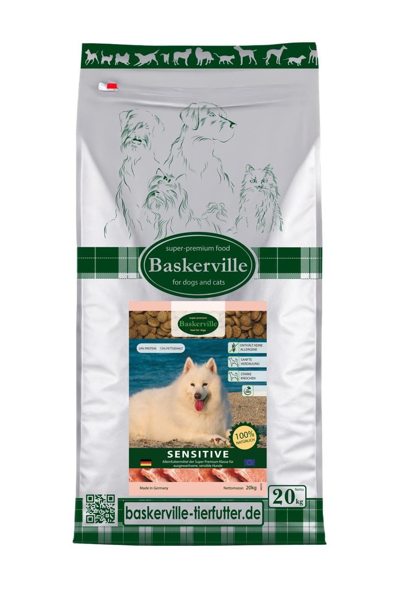 Сухий корм Baskerville Super Premium для чутливого травлення собак
