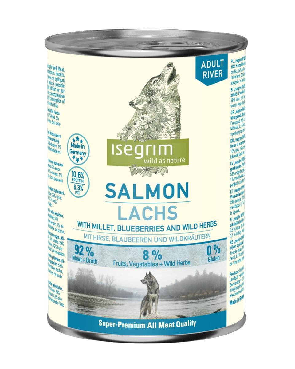Вологий корм ISEGRIM Super Premium з лососем для собак