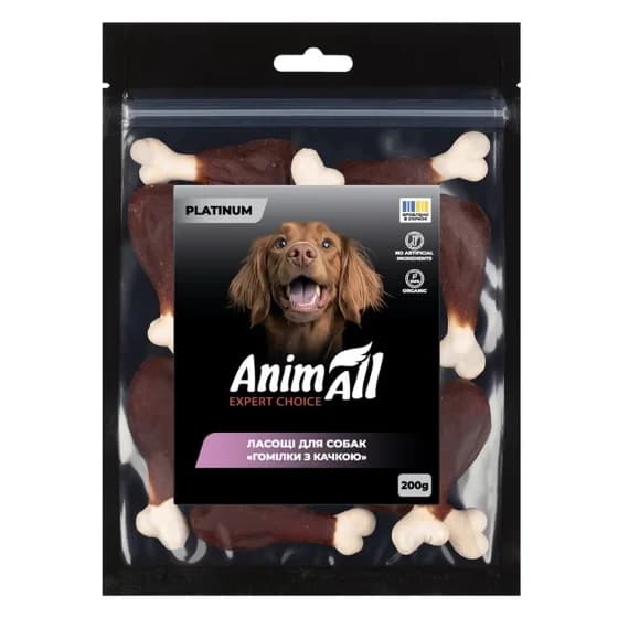 Ласощі AnimAll PLATINUM Organic гомілки з качкою для собак