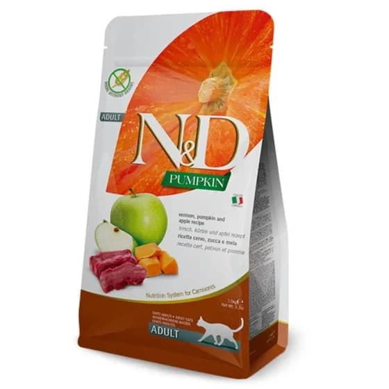Сухий корм Farmina N&D Grain Free PUMPKIN VENISON & APPLE ADULT з олениною для котів