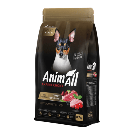 Сухий корм AnimAll Супер Преміум з індичкою та ягням для дрібних порід собак