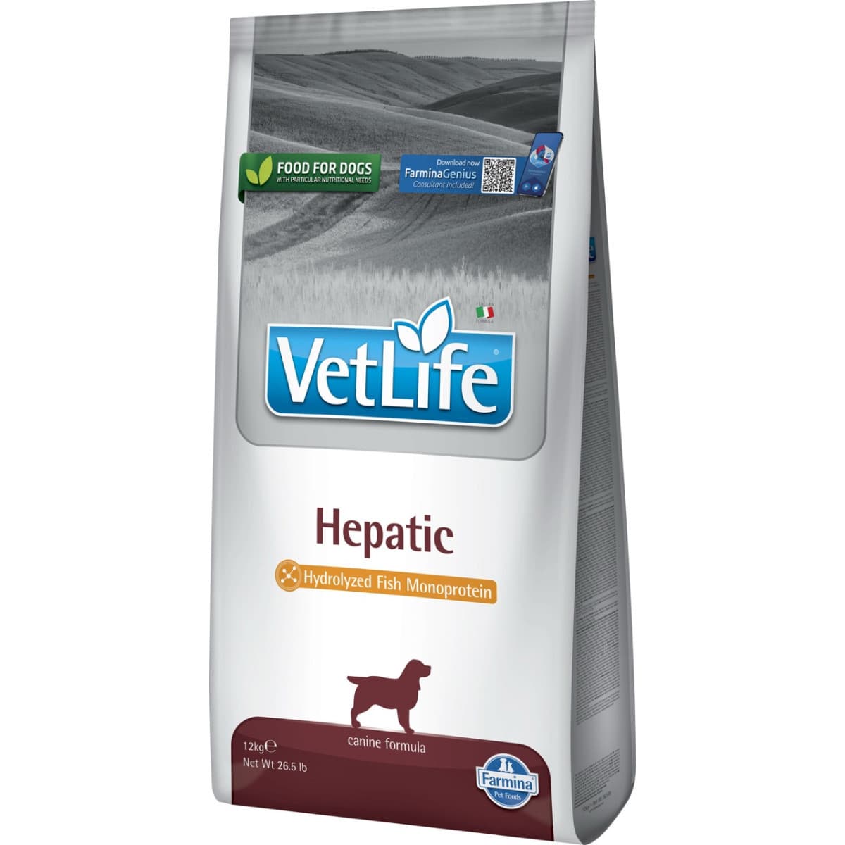 Сухий корм Farmina Vet Life Hepatic при хронічній печінковій недостатності для собак