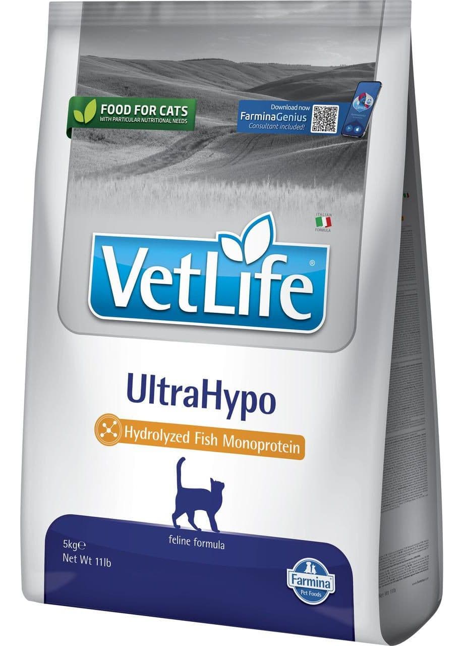 Сухий корм Farmina Cat Vet Life UltraHypo при харчовій алергії для котів