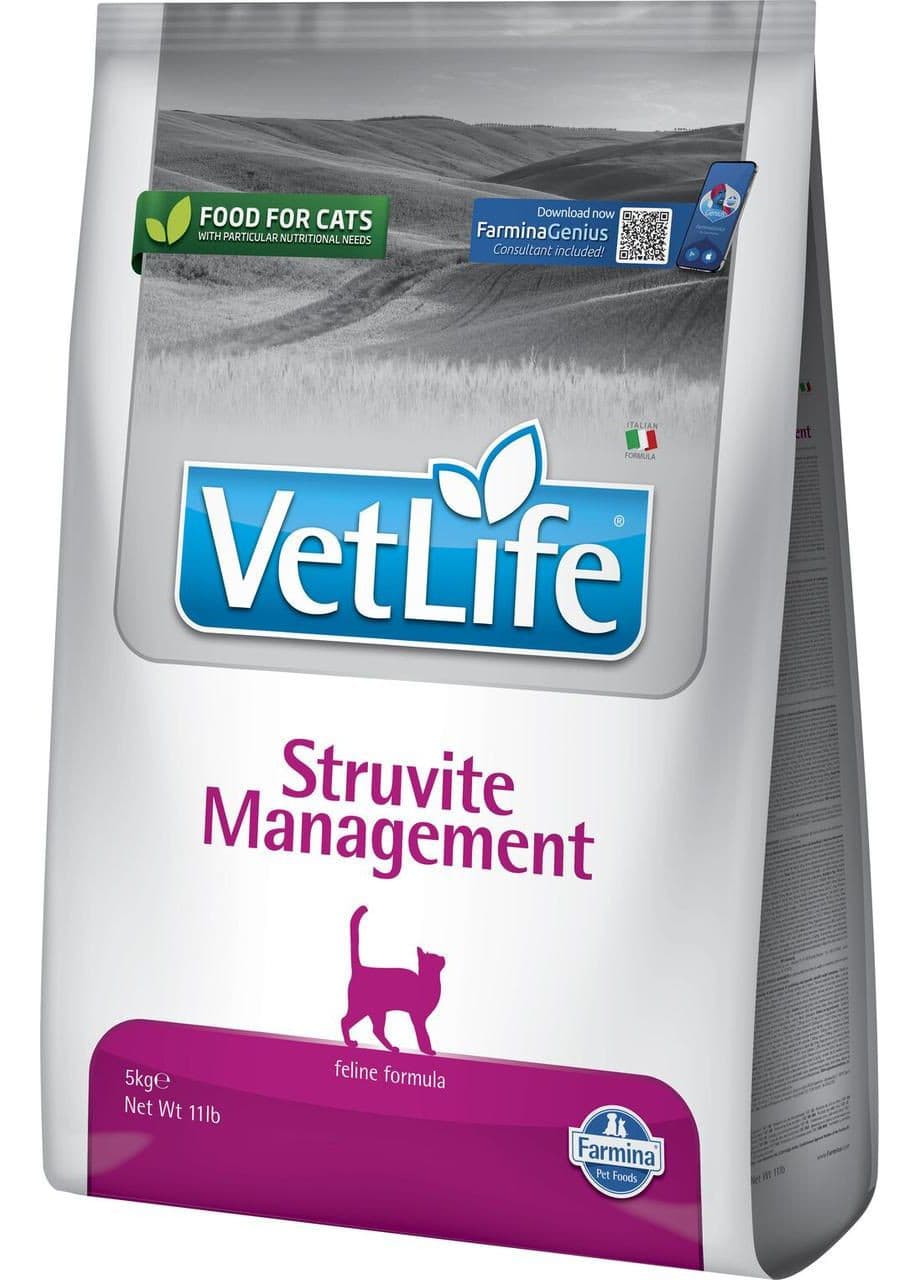 Сухий корм Farmina Cat Vet Life Struvite Management при лікування та профілактики рецидивів струвітних уролітів для котів