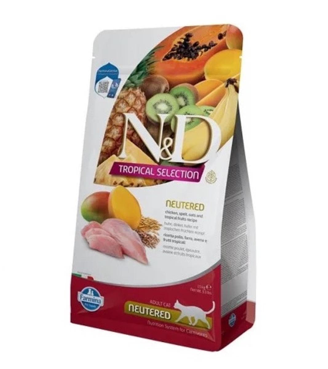 Сухий корм Farmina N&D TROPICAL SELECTION CHICKEN NEUTERED ADULT з куркою та тропічними фруктами для стерилізованих котів