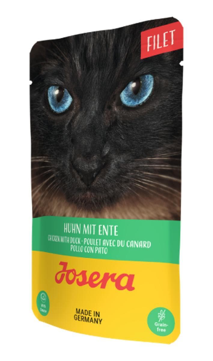 Філе Josera у бульйоні курка та качині сердечка для котів