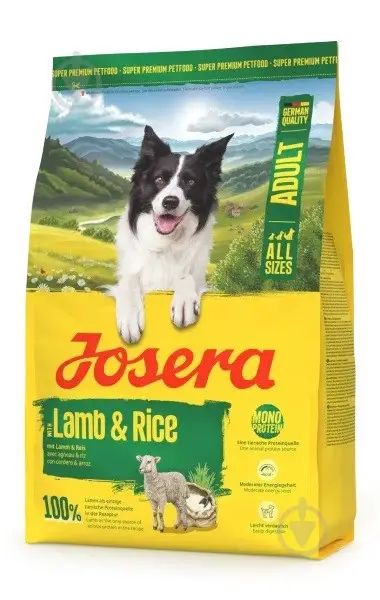 Сухий корм Josera Lamb and Rice з ягням та рисом для всіх дорослих собак