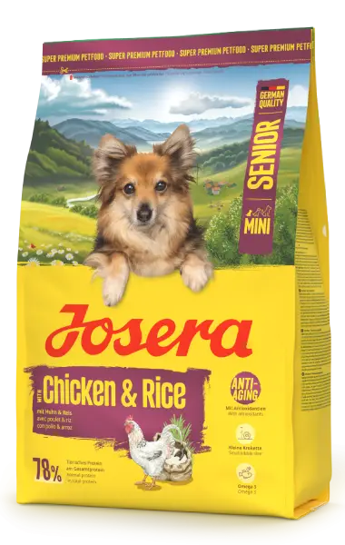 Сухий корм Josera Mini Senior Chicken & Rice для малих порід похилого віку собак
