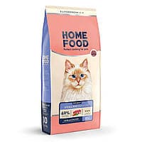 Сухий корм Home Food Sterilised з ягням та лососем для чутливого травлення котів