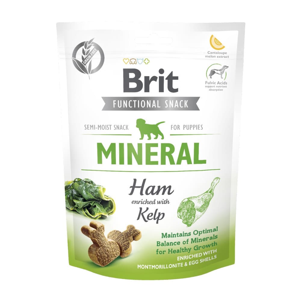Ласощі Brit Care Mineral Ham беззернові з шинкою та ламінарією для цуценят