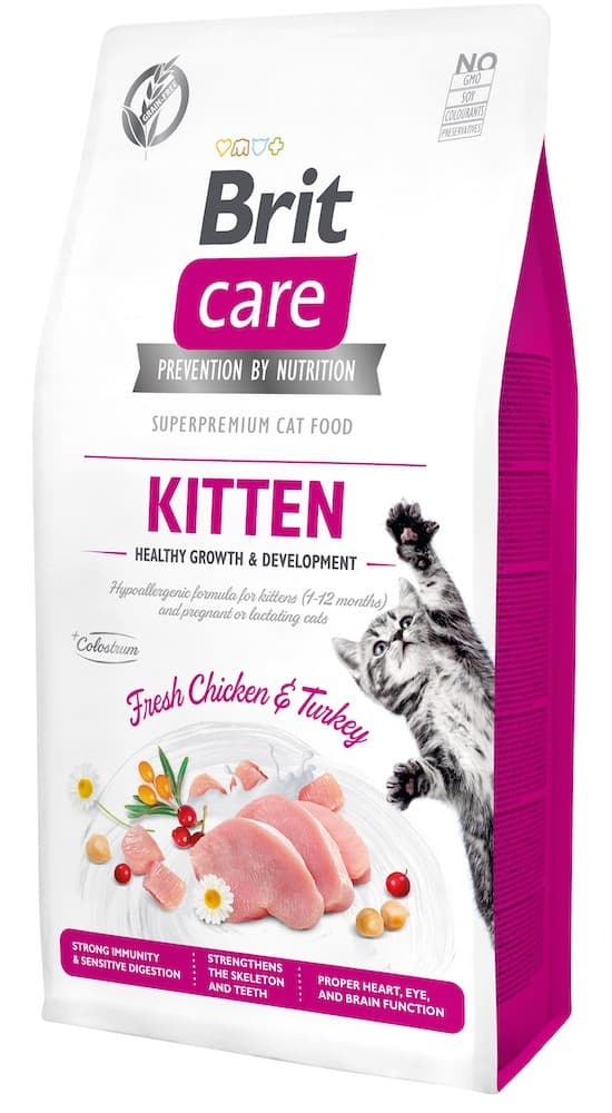 Сухий корм Brit Care Grain-Free Kitten Healthy Growth & Development Fresh Chicken & Turkey беззерновий з куркою та індичкою для кошенят