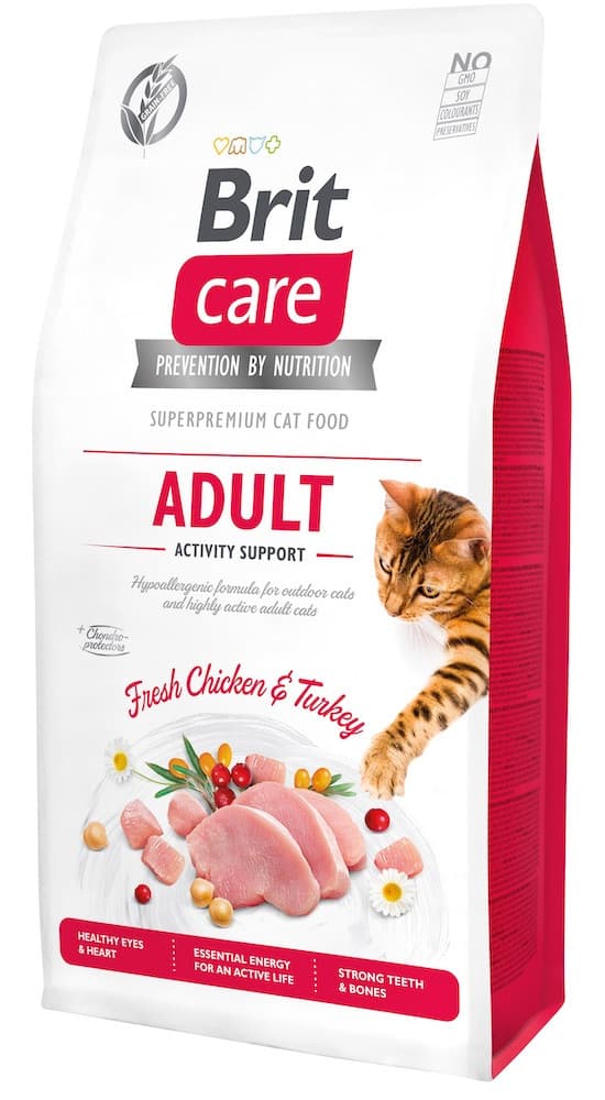 Сухий корм Brit Care Grain-Free Adult Activity Support Fresh Chicken & Turkey беззерновий з куркою та індичкою для активних котів