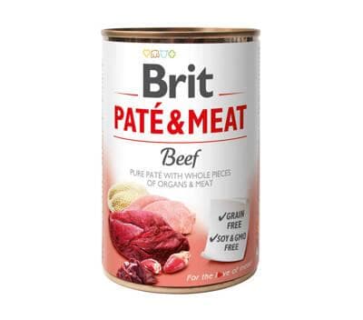 Вологий корм Brit Pate & Meat Beef консерва з яловичиною