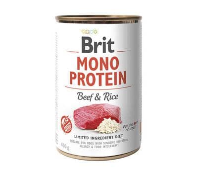 Вологий корм Brit Mono Protein Beef & Rice консерва з яловичиною і рисом
