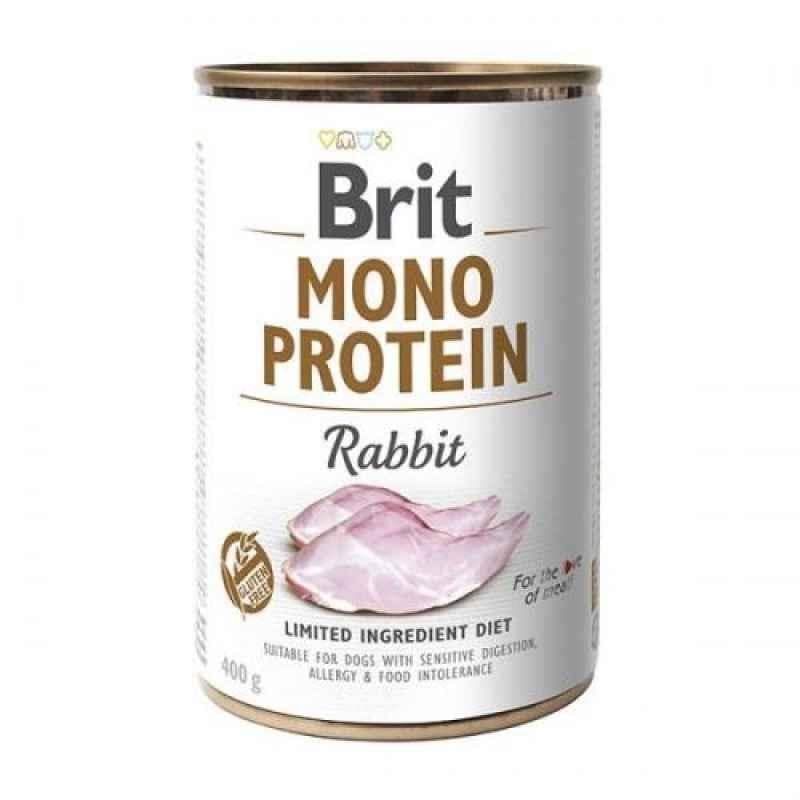 Вологий корм Brit Mono Protein Rabbit консерва з кроликом для собак