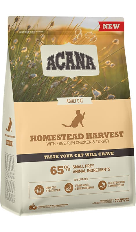 Сухий корм Acana Homestead Harvest Cat з куркою та індичкою для дорослих котів всіх порід