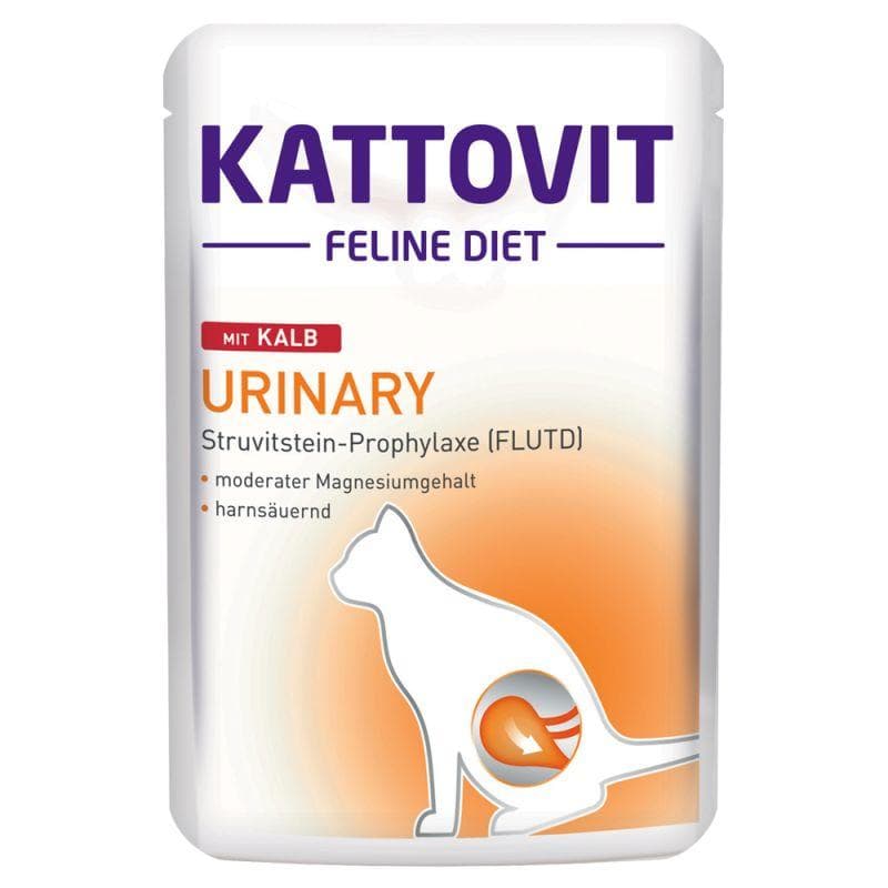 Вологий корм Kattovit Urinary телятина і рис для котів