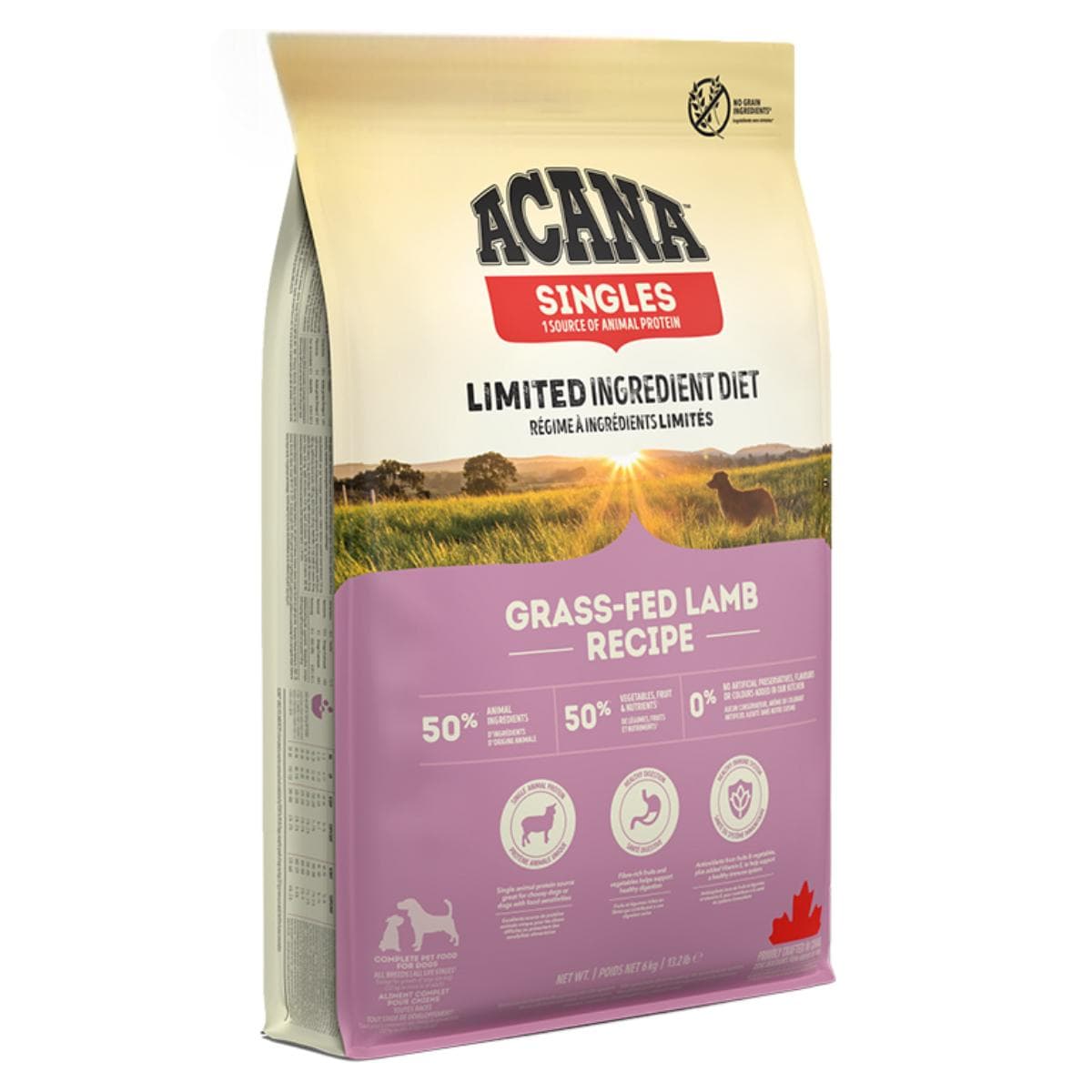 Сухий корм Acana Grass Fed Lamb ягня і яблуко для собак