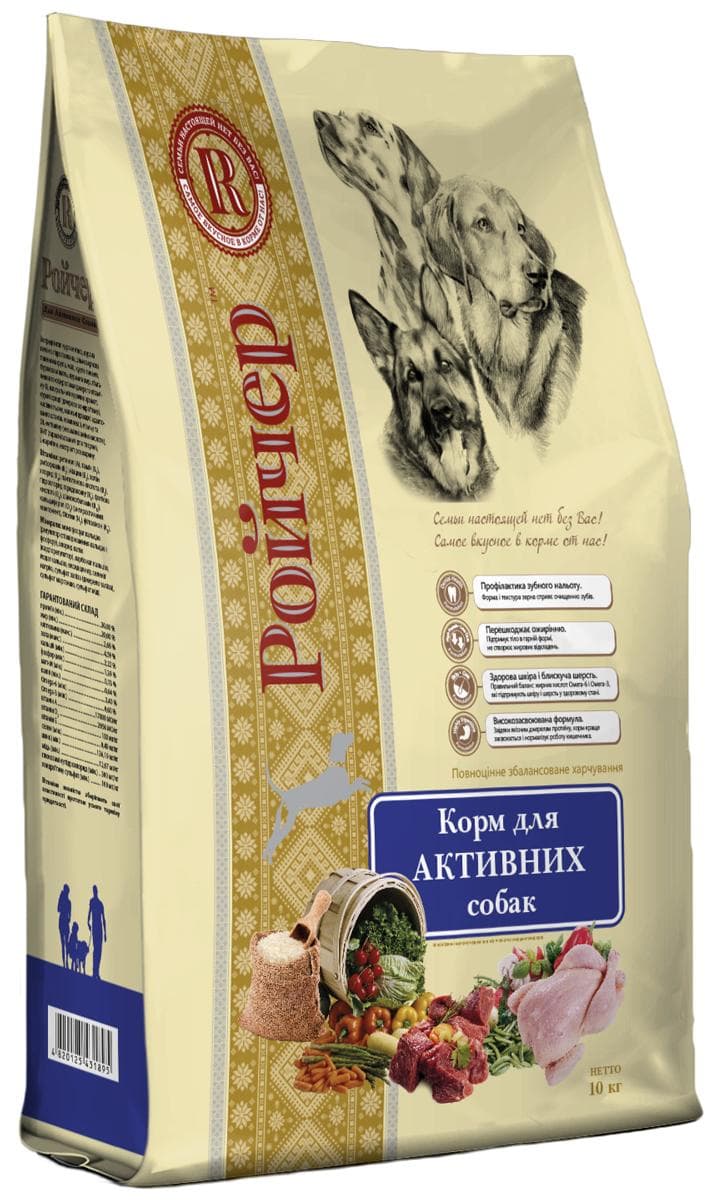 Сухий корм Ройчер з куркою для активних собак