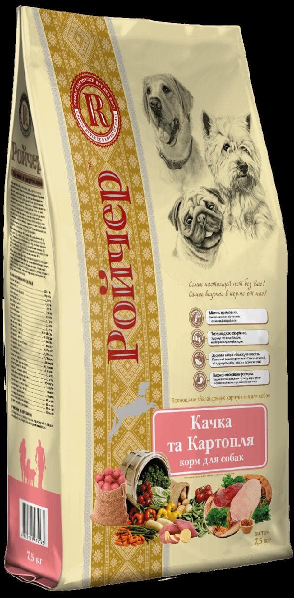 Сухий корм Ройчер з качкою та картоплею дієтичний для собак