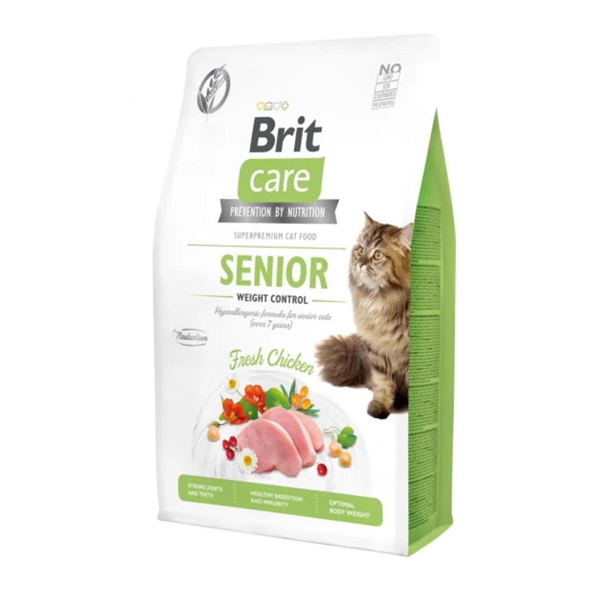 Сухий корм Brit Care Grain-Free Senior Weight Control Fresh Chicken беззерновий з куркою для дорослих котів