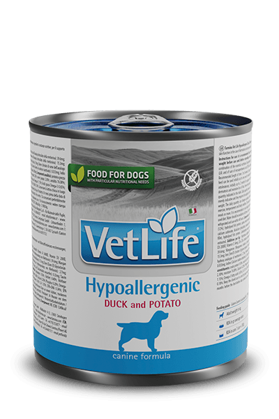 Вологий корм Farmina Vet Life Hypoallergenic Duck & Potato з качкою при харчовій алергії для собак
