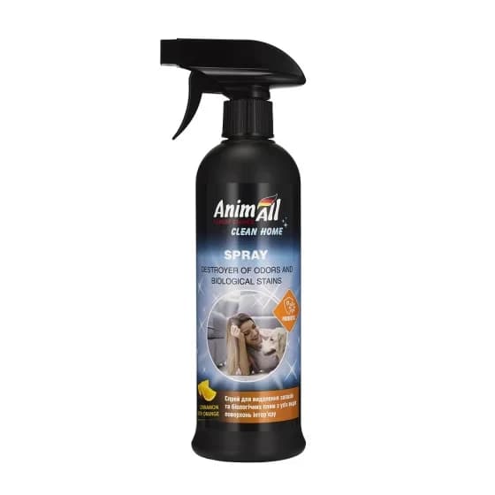 Спрей AnimAll Clean Home для знищення запахів та біологічних плям, кориця з апельсином