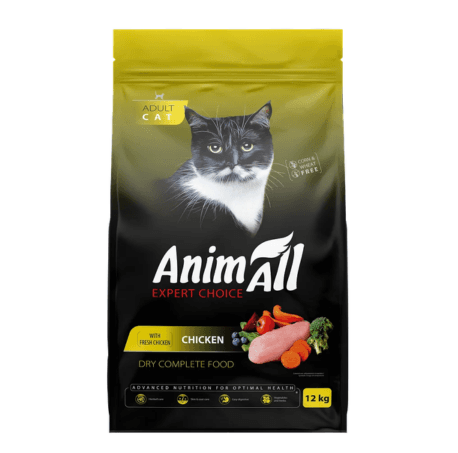 Сухий корм AnimAll Супер Преміум з куркою для дорослих котів