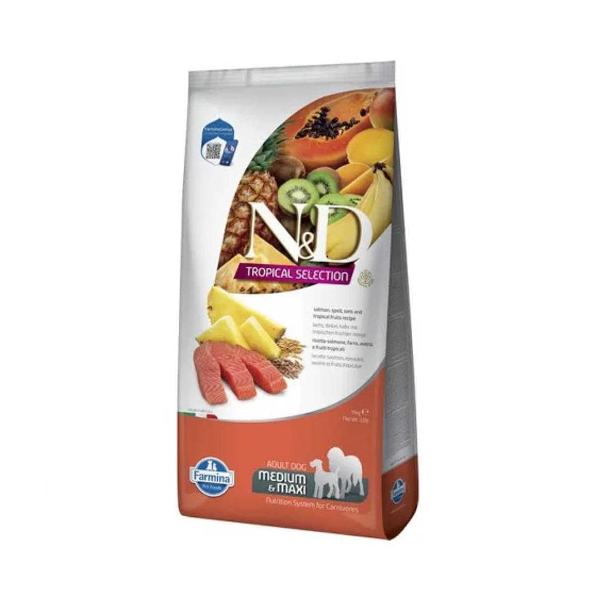 Сухий корм Farmina N&D TROPICAL SELECTION SALMON ADULT MEDIUM MAXI з лососем та тропічними фруктами для великих порід собак
