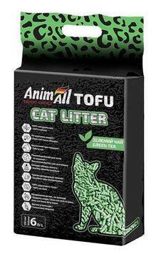 Соєвий наповнювач AnimAll Tofu Green Tea зелений чай для котів, 6 литров (2,6 кг) 1495 фото