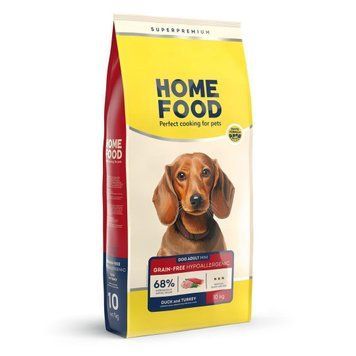 Сухой корм Home Food Mini Grain-free гипоаллергенный с уткой и индейкой для малых пород собак, 10 кг 2475 фото
