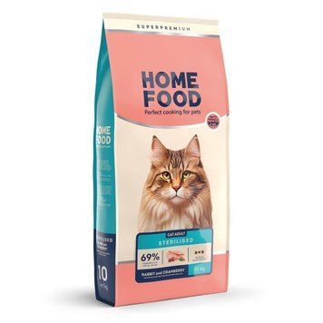 Сухий корм Home Food з кроликом та журавлиною для стерилізованих котів, 10 кг 2485 фото
