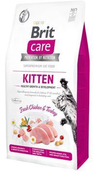 Сухой корм Brit Care Grain-Free Kitten Growth & Develop Chicken & Turkey беззерновой с птицей для котят, 7 кг 2118 фото
