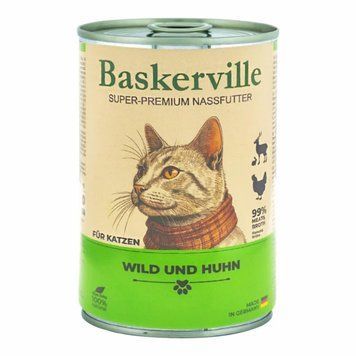 Влажный корм Baskerville Super Premium с дичью и курицей для кошек, 400 г 2869 фото