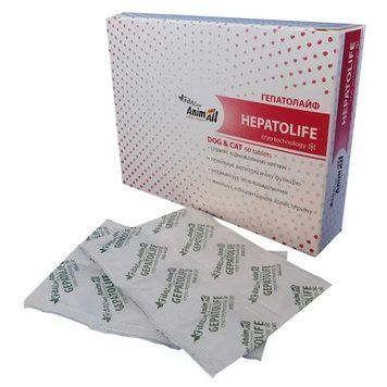 Таблетки AnimAll FitoLine HEPATOLIFE Гепатолайф для котов и собак, 60 таблеток 3197 фото