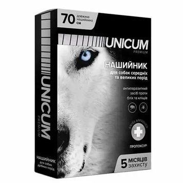 Ошейник UNICUM premium 70 см от блох и клещей для собак 2717 фото