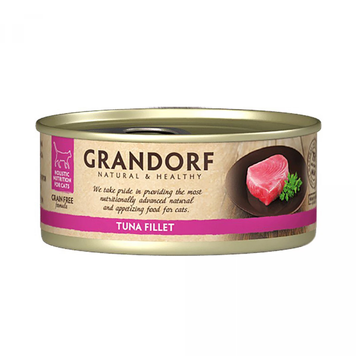 Консервированный корм Grandorf Tuna Fillet с тунцем для кошек, 70 г 2555 фото