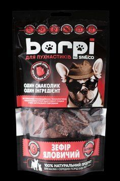 Лакомство сушеные Barpi "Зефир говяжий" легкие для всех собак, 60 г 2974 фото