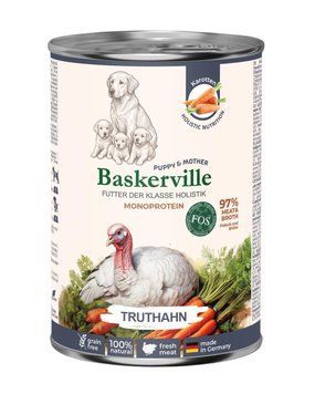 Влажный корм Baskerville Monoprotein холистик с индейкой для беременных собак и щенков, 400 г 2873 фото