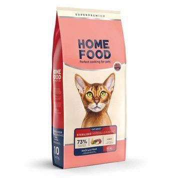 Сухий корм Home Food Grain-free гіпоалергенний з качкою та грушею для котів, 10 кг 2491 фото