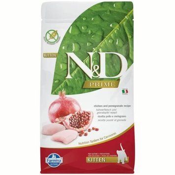 Сухий корм Farmina N&D Grain Free PRIME CHICKEN & POMEGRANATE KITTEN з куркою для кошенят, 10 кг 3058 фото