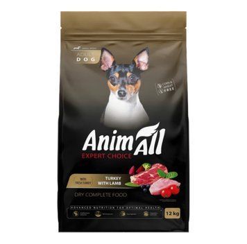 Сухой корм AnimAll Супер Премиум с индейкой и ягненком для малых пород собак, 12 кг 3009 фото