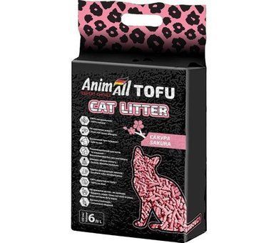 Соєвий наповнювач AnimAll Tofu Sacura сакура для котів, 6 л (2,6 кг) 2245 фото