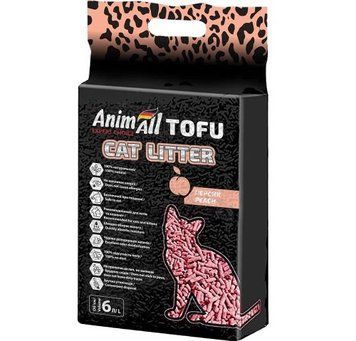Соєвий наповнювач AnimAll Tofu Peach персик для котів, 6 л (2,6 кг) 2244 фото
